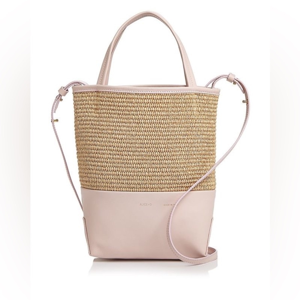 Alice D. Milano small Raffia and Leather Crossbody Bag